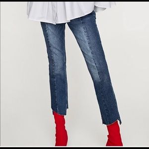 Zara highwaisted straight jeans